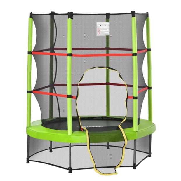 Green - HOMCOM - Indoor Trampoline with Enclosure Childrens