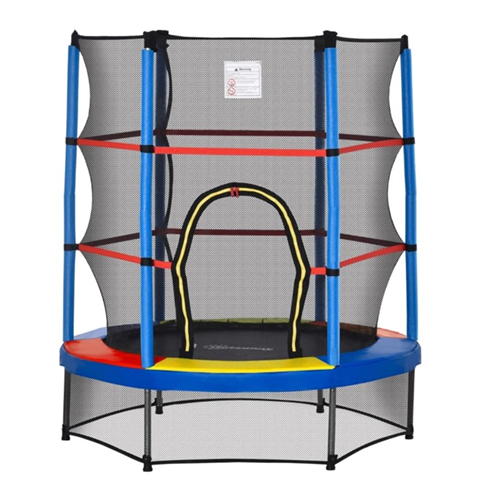 HOMCOM - Indoor Trampoline with Enclosure Childrens