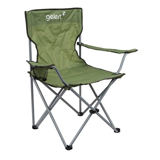 Green - Gelert - Camping Chair with Drink Holder